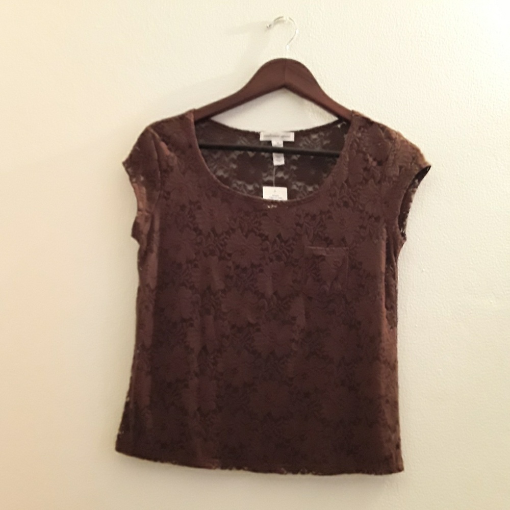 Brown lace Top